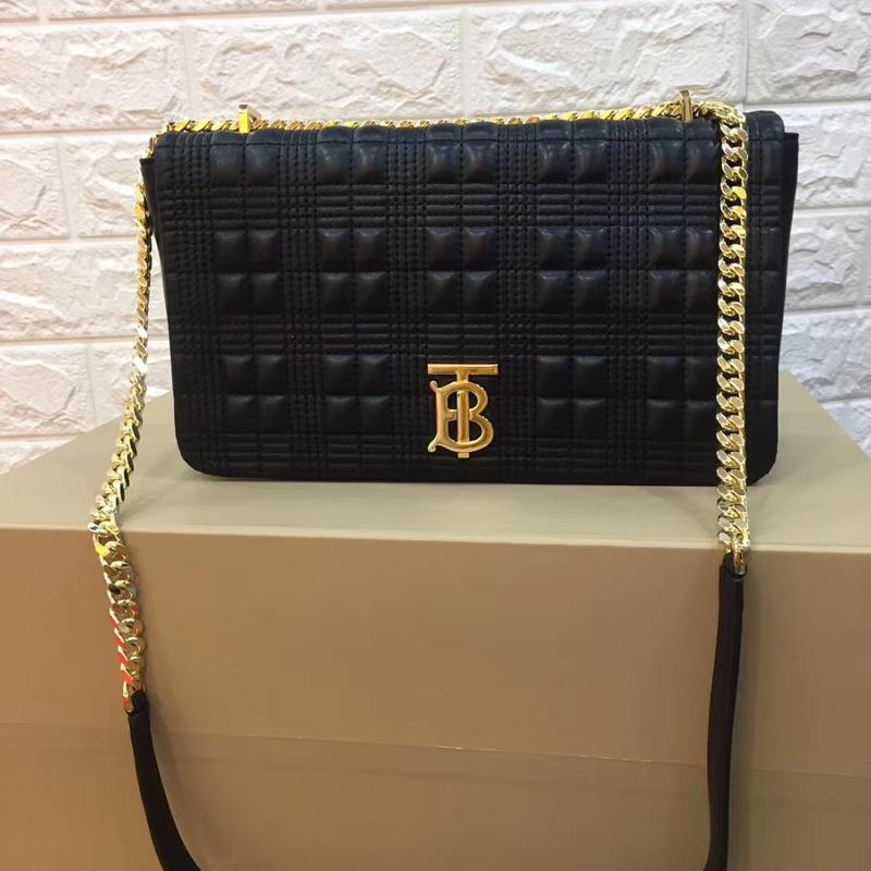 Burberry Handbags 80217011 Medium Lamb Leather Black